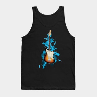 Offset Style Electric Guitar Sunburst Color Tank Top